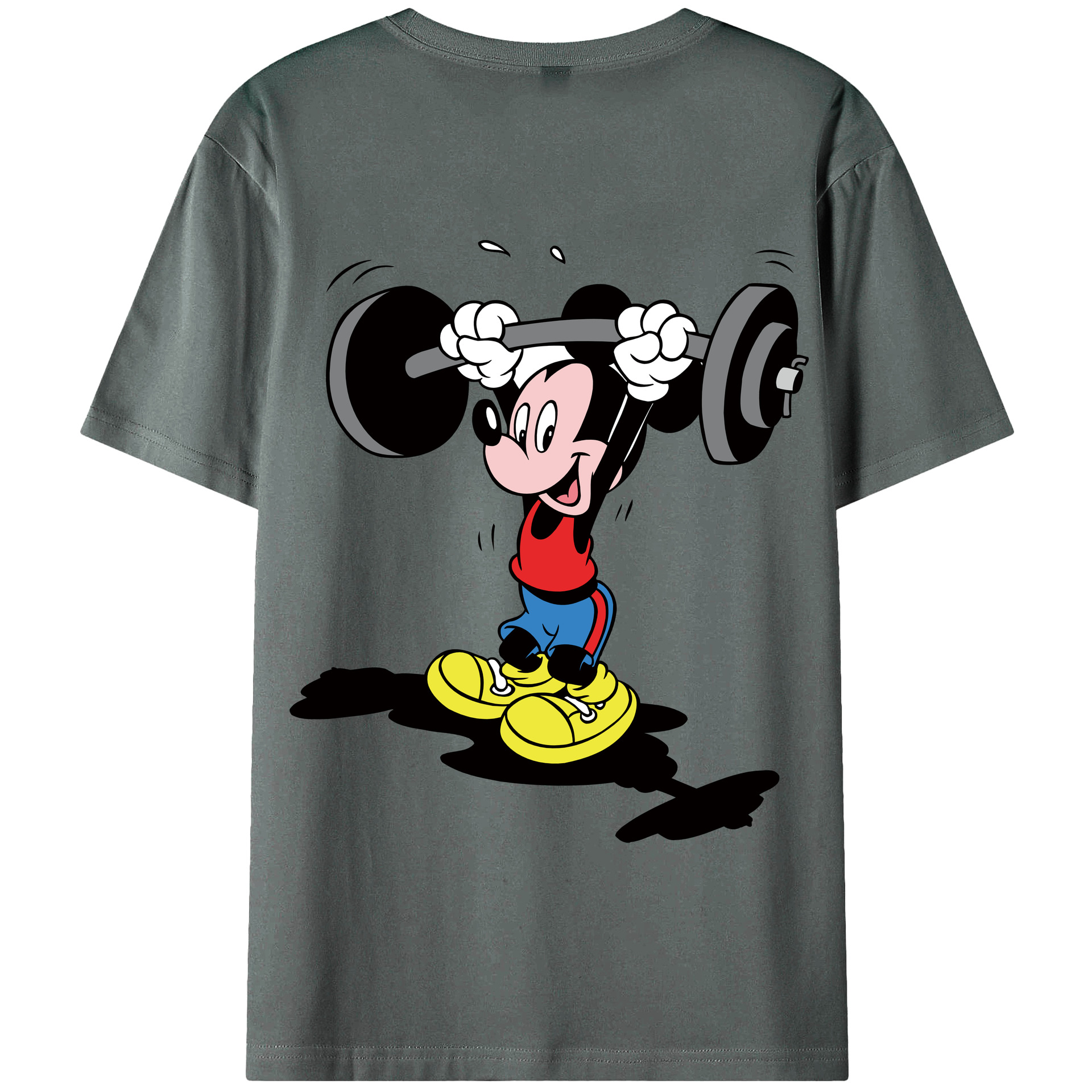 （画像用） ミッキーマウス Mickey Mouse 綿100％半袖Tシャツ（背面プリント）